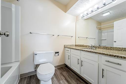 Updated master bathroom option at Hunt Club Apartments, Copley