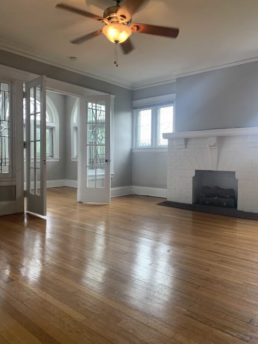 Living Room with Fireplace at Integrity Cleveland Heights Apartments, Cleveland Heights, 44106