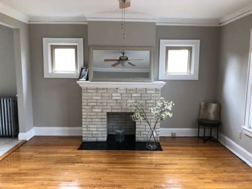 Decorative Fireplace at Integrity Gold Coast Apartments, Lakewood