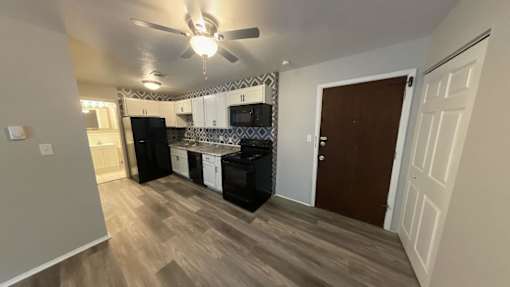 Renovated Kitchen at Jordan Court Apartments, Integrity Realty, Kent, Ohio