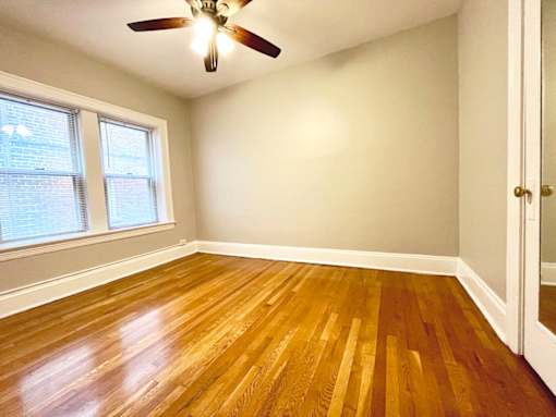 Vacant Bedroom Area at Heights Collection Apartments, Ohio 44106
