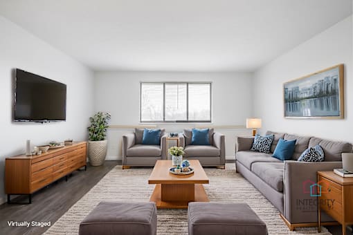 Virtually furnished living room example at Integrity Medina Apartments, at Integrity Medina Apartments, Medina,  Ohio