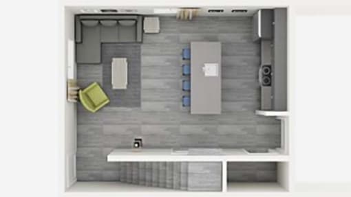 General Townhome Floor Plan at Reserve Overlook Apartments, Integrity Realty, Cleveland Heights, Ohio