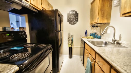 Classic apartment kitchen.