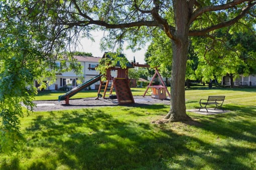 playground at Huntington Hills Townhomes, Integrity Realty, Stow