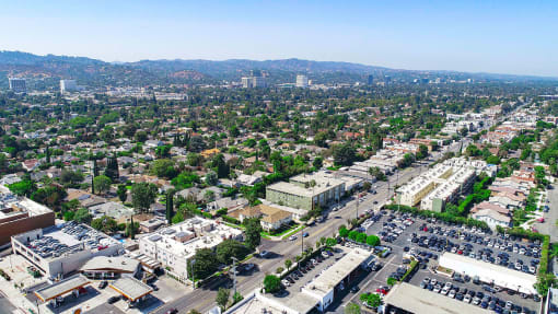 Aerial view photo of Magnolia and Van Nuys Blvd. in Sherman Oaks.