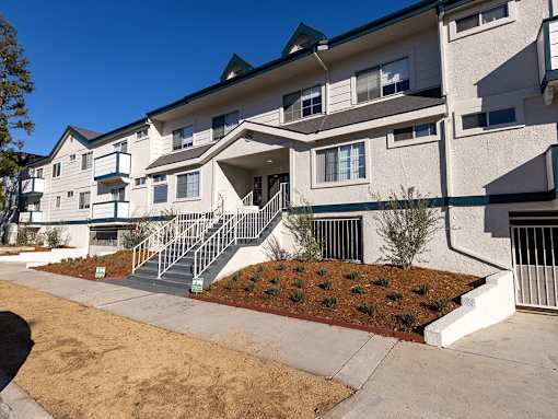 Street view of Tilden Oaks Apartments.