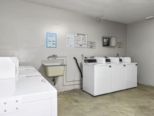 On-site laundry facility.
