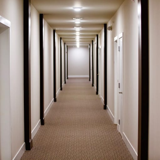 Beautiful Hallway leading to apartment at The Lofts at Middlesex