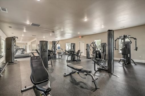 our apartments have a gym with plenty of equipment