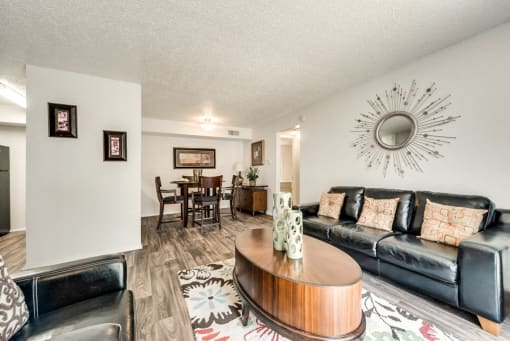 the living room of our two bedroom apartment atrium at our apartments