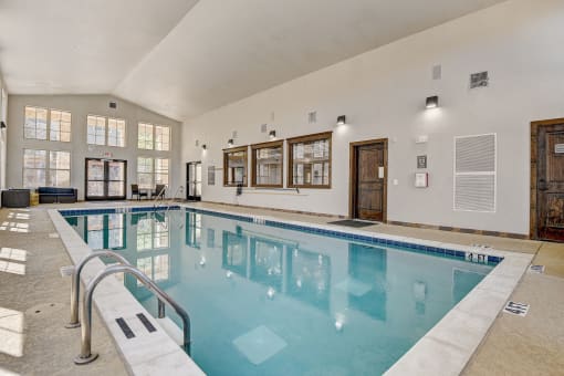 the indoor pool is available for residents to use at our apartments