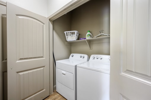 our apartments have a laundry room with a washer and dryer
