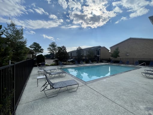 a pool at the whispering winds apartments in pearland, at The Alara, Houston