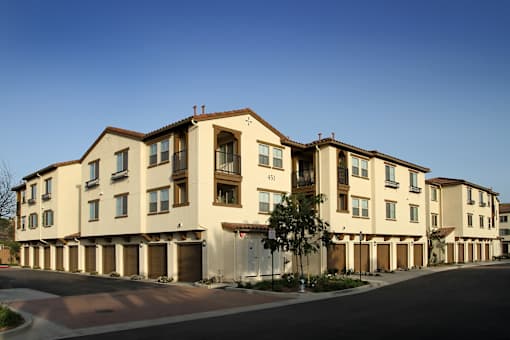 A large building with a number 451 on the front.
