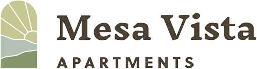 The image is a logo for Mesa Vista Apartments.