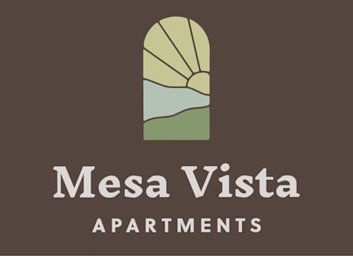 The image is a logo for Mesa Vista Apartments.