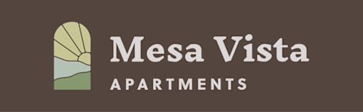 The image is a logo for Mesa Vista Apartments.