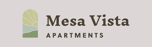 The image is a logo for Mesa Vista Apartments.