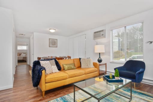 Living Room Interior at South Winds Apartments, Fall River, 02720
