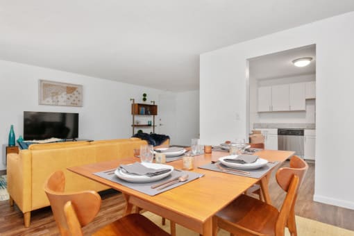 Dining Area at South Winds Apartments, Massachusetts, 02720