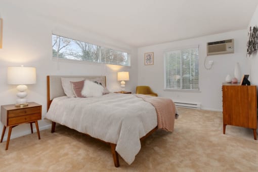 Carpeted Bedroom at South Winds Apartments, Massachusetts, 02720