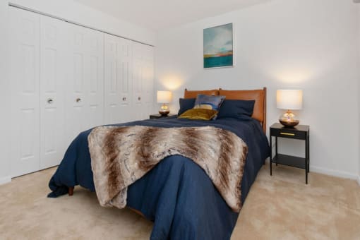 Bedroom With Closet at South Winds Apartments, Fall River, MA