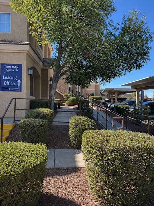 A leasing office for Terrace Ridge Apartments is shown.