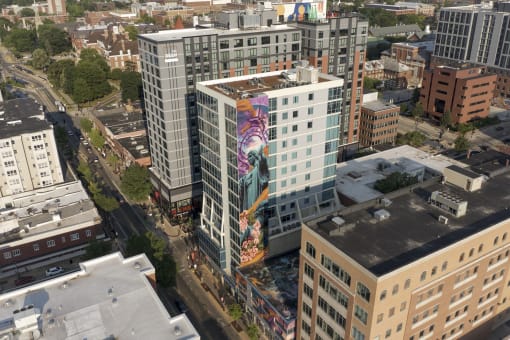 a mural on the side of a building