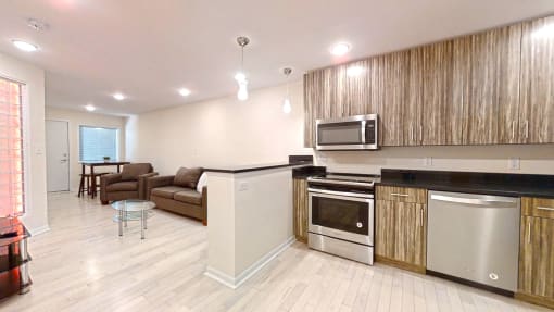 Apt. #503 Kitchen/Living Room View
