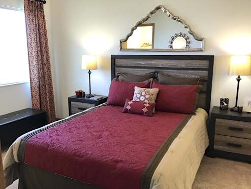Shawnee Lakes one bedroom apartment bedroom