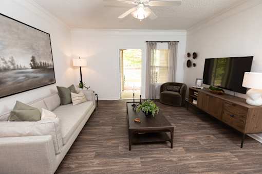 Living Room With TV at Lakeside Villas, Hampton, 30228