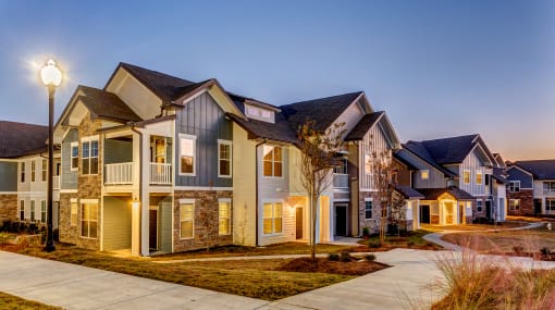 exterior building at dusk at Creekside at Providence, Tennessee