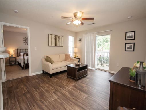 Enjoy easy cleaning with faux wood flooring
