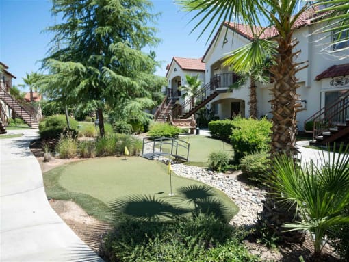 Beautiful Courtyard Green Space at Dominion Courtyard Villas, Fresno, CA, 93720