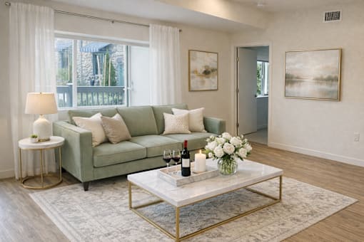 Open Living Room at Hearthstone Lodge Senior Residences, Auburn, CA
