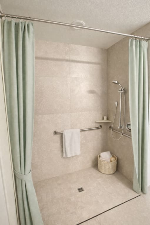 Bathroom at Hearthstone Lodge Senior Residences, Auburn, California