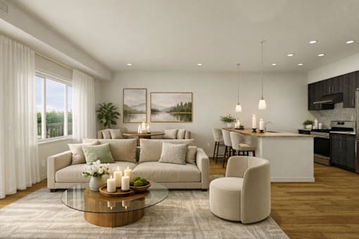 Living Room at Hearthstone Lodge Senior Residences, Auburn