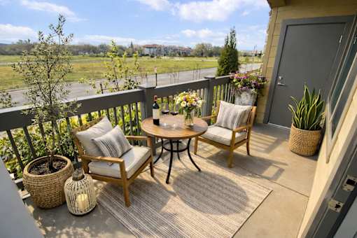 Apartment Deck at Hearthstone Lodge Senior Residences, California