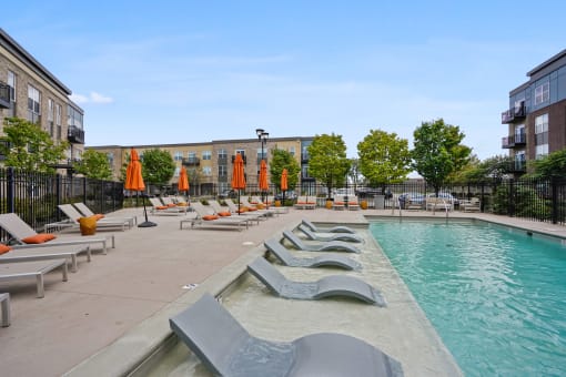 Pool and Sun Deck at Penn Circle, Indiana, 46032