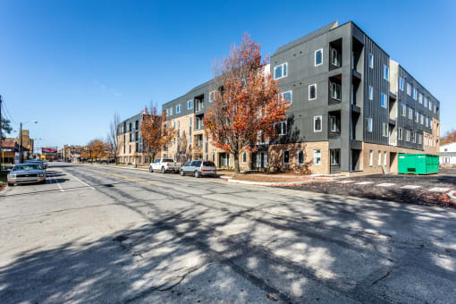 exterior of apartments at Edge 35, Indianapolis, IN
