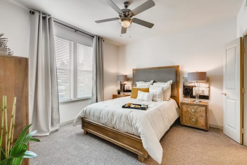 Beautiful Bright Bedroom With Wide Windows at Discovery at Craig Ranch, McKinney, Texas