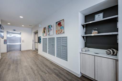 Hallway at 747 Apartments, Indiana, 46202