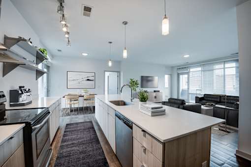 Modern Kitchen at 747 Apartments, Indianapolis, 46202