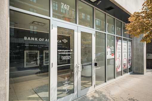 Bank Entrance at 747 Apartments, Indianapolis, IN, 46202