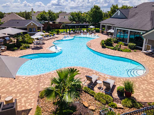 Blue Swimming Pool at Avenues at Shadow Creek Ranch Apartments, Pearland, TX, 77584