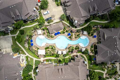 Property Aerial Overview at Avenues at Tuscan Lakes, Texas, 77573