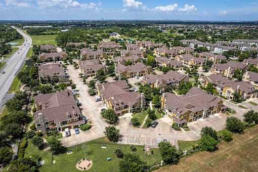 Property Overview from Above at Avenues at Tuscan Lakes, League City, TX