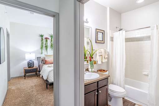 Master Bathroom at Avenues at Shadow Creek Ranch Apartments, Pearland, Texas, 77584