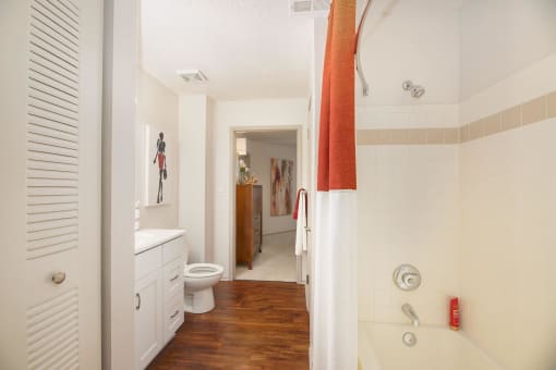 bathroom in two bedroom apartment  at Butternut Ridge, North Olmsted, OH